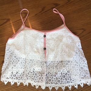 Flowy lace crop top